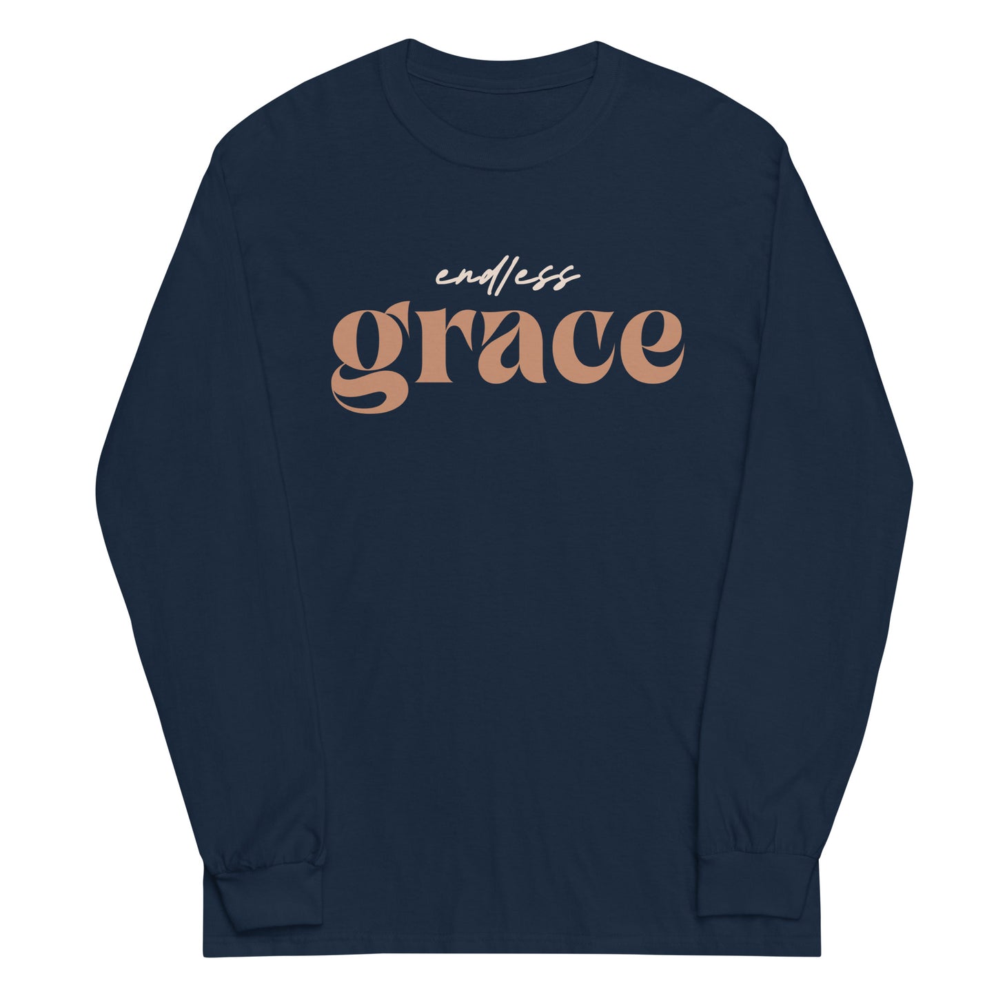 Endless Grace Navy Long Sleeve Tee