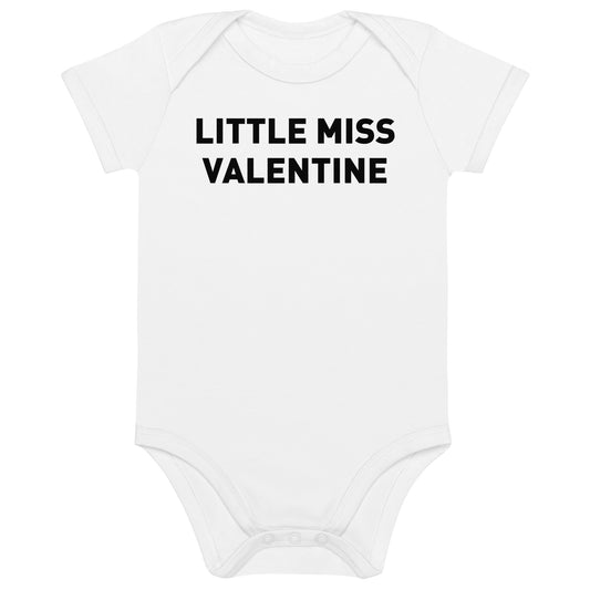 Little Miss Valentine Organic Onesie