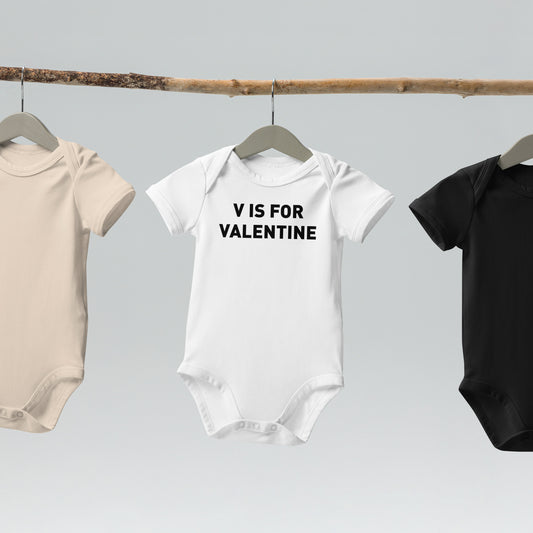 V is for Valentine Organic Onesie