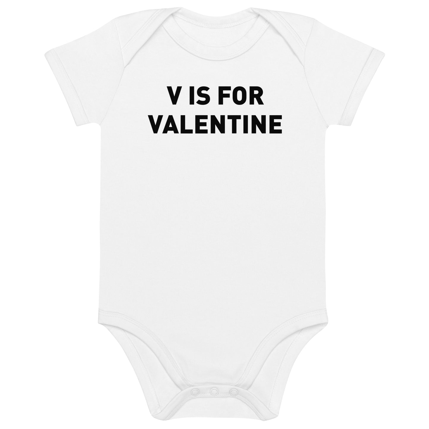 V is for Valentine Organic Onesie