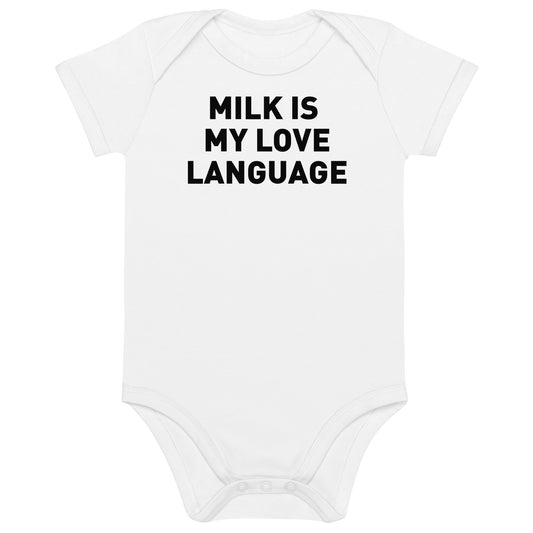 Milk is my Love Lang Organic Onesie