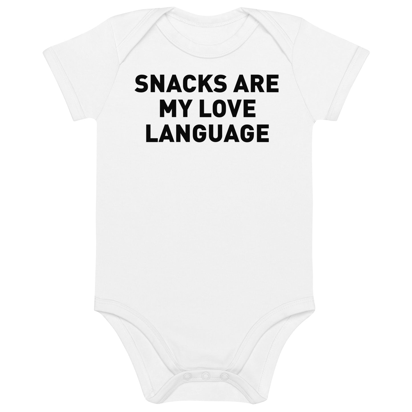 Snacks are My Love Lang Organic Onesie