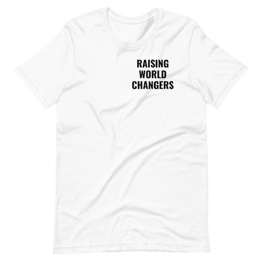 Raising World Changers Adult Tee (left chest)