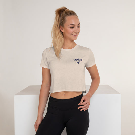 Mama Crop Embroidered Tee